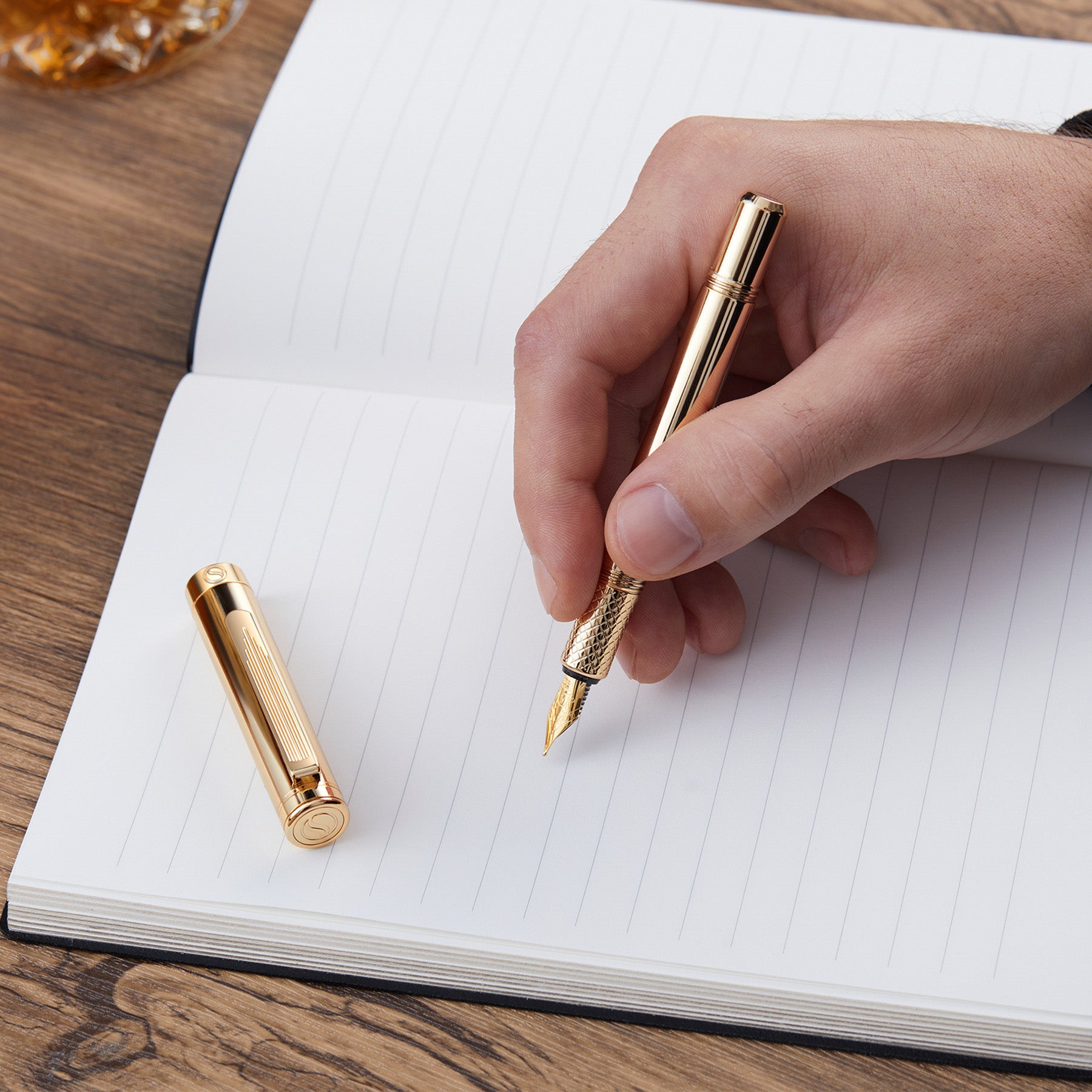 EDC Gold Fountain Pen - Fine Nib