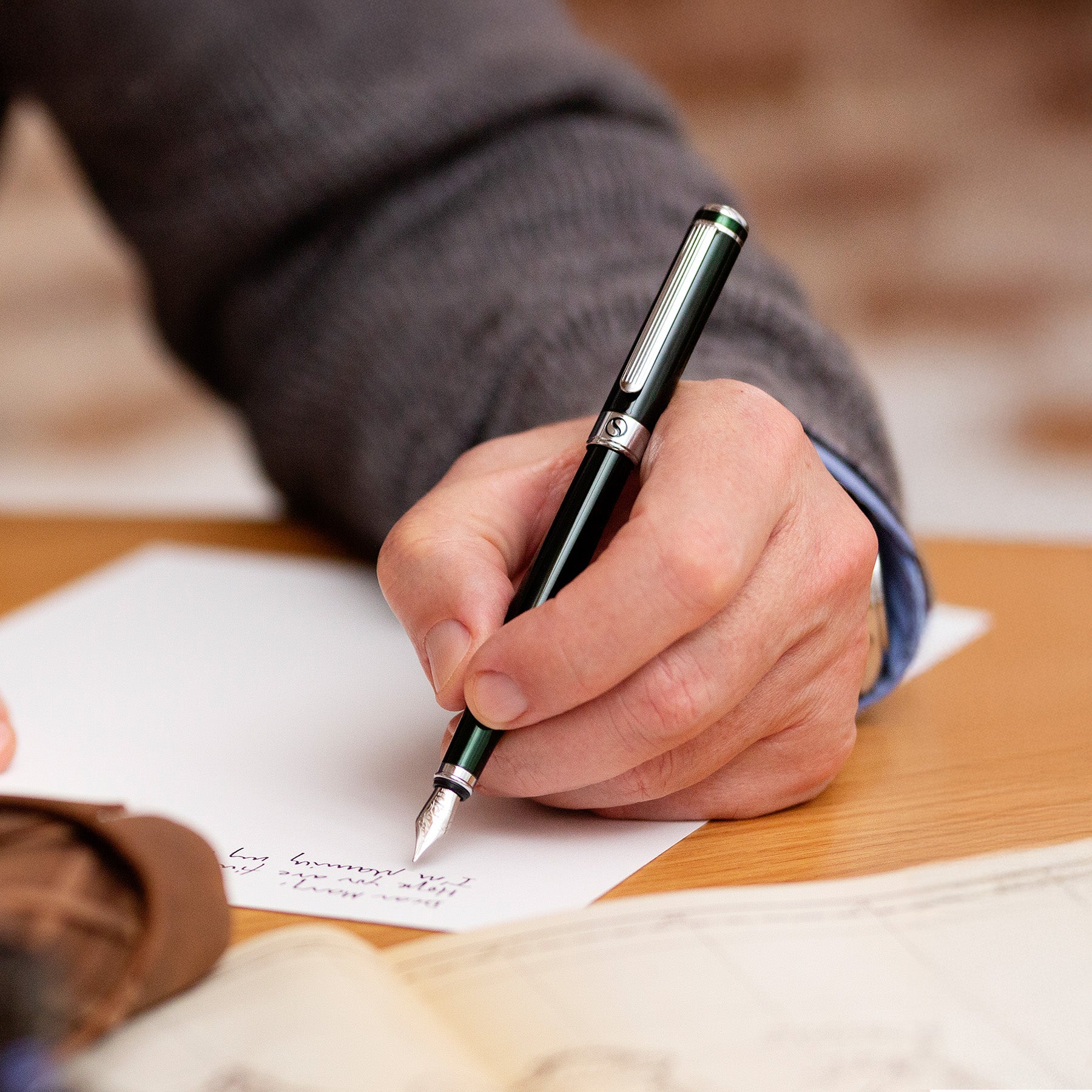 Scriveiner Classic British Racing Green Fountain Pen - Medium Nib