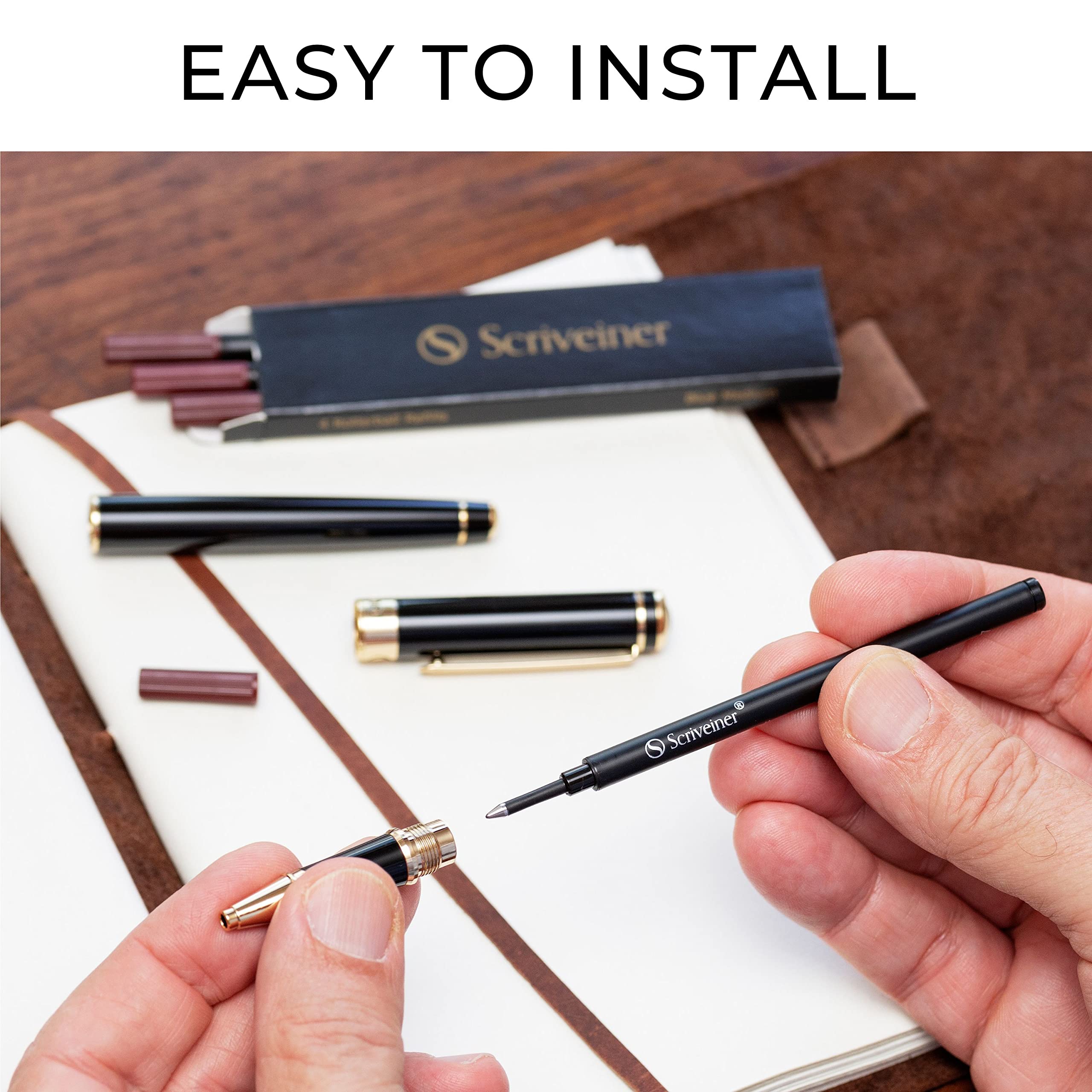 Scriveiner Blue Rollerball Refill - Fine Nib