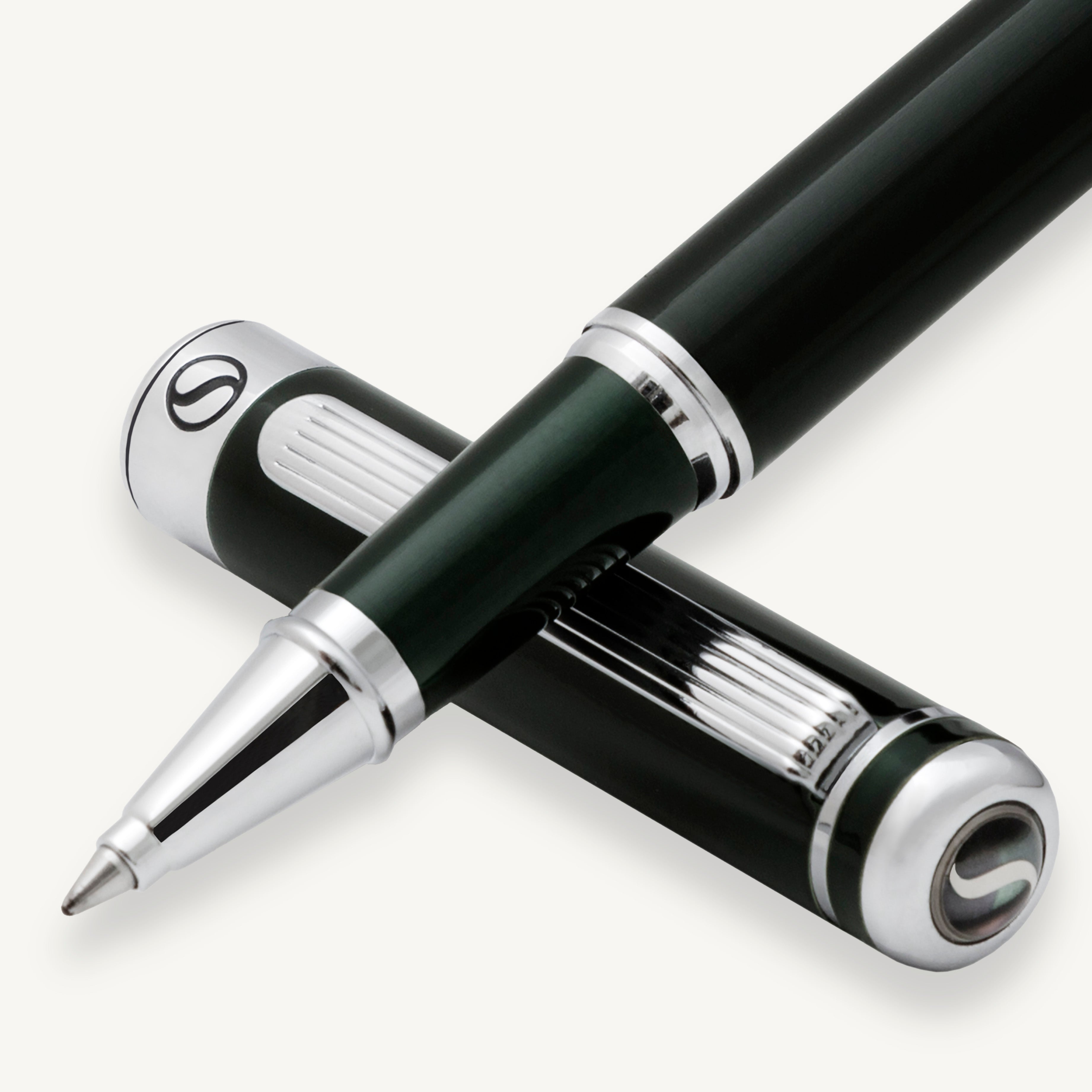 Scriveiner Classic Black Green Rollerball Pen
