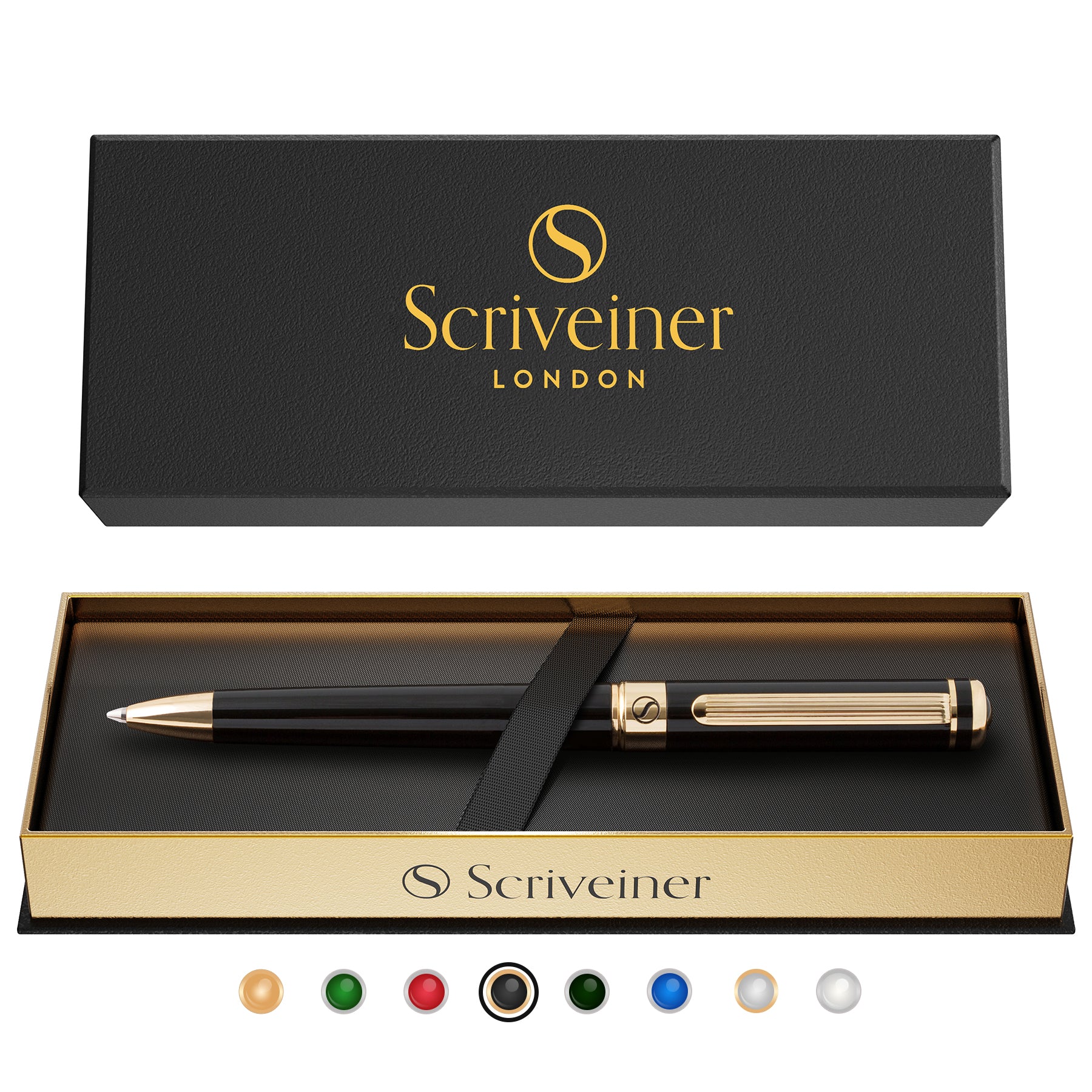 Scriveiner Classic Black Lacquer ballpoint Pen