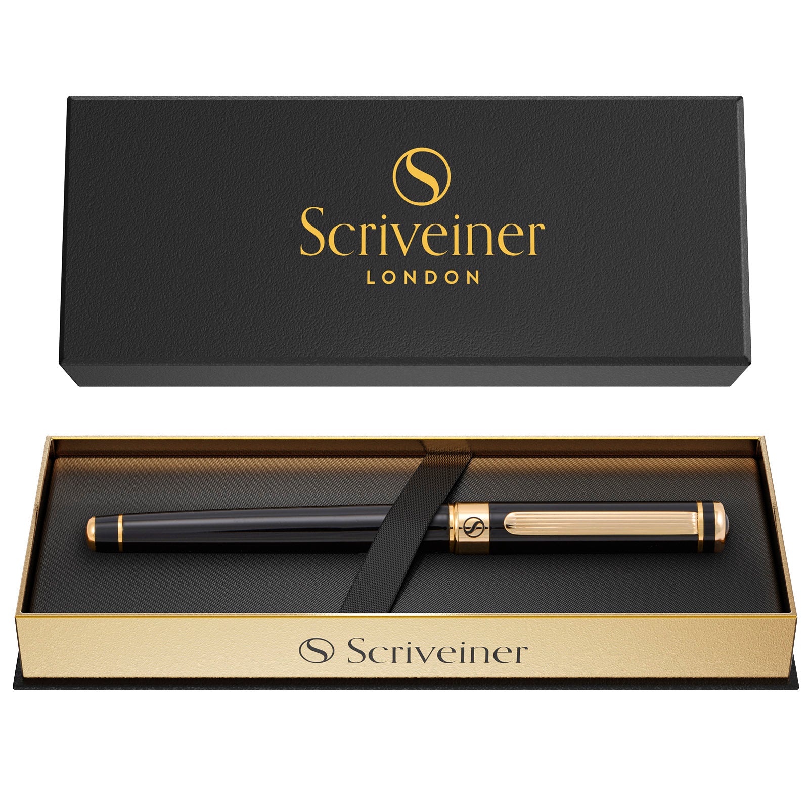 Classic Black Lacquer Rollerball Pen