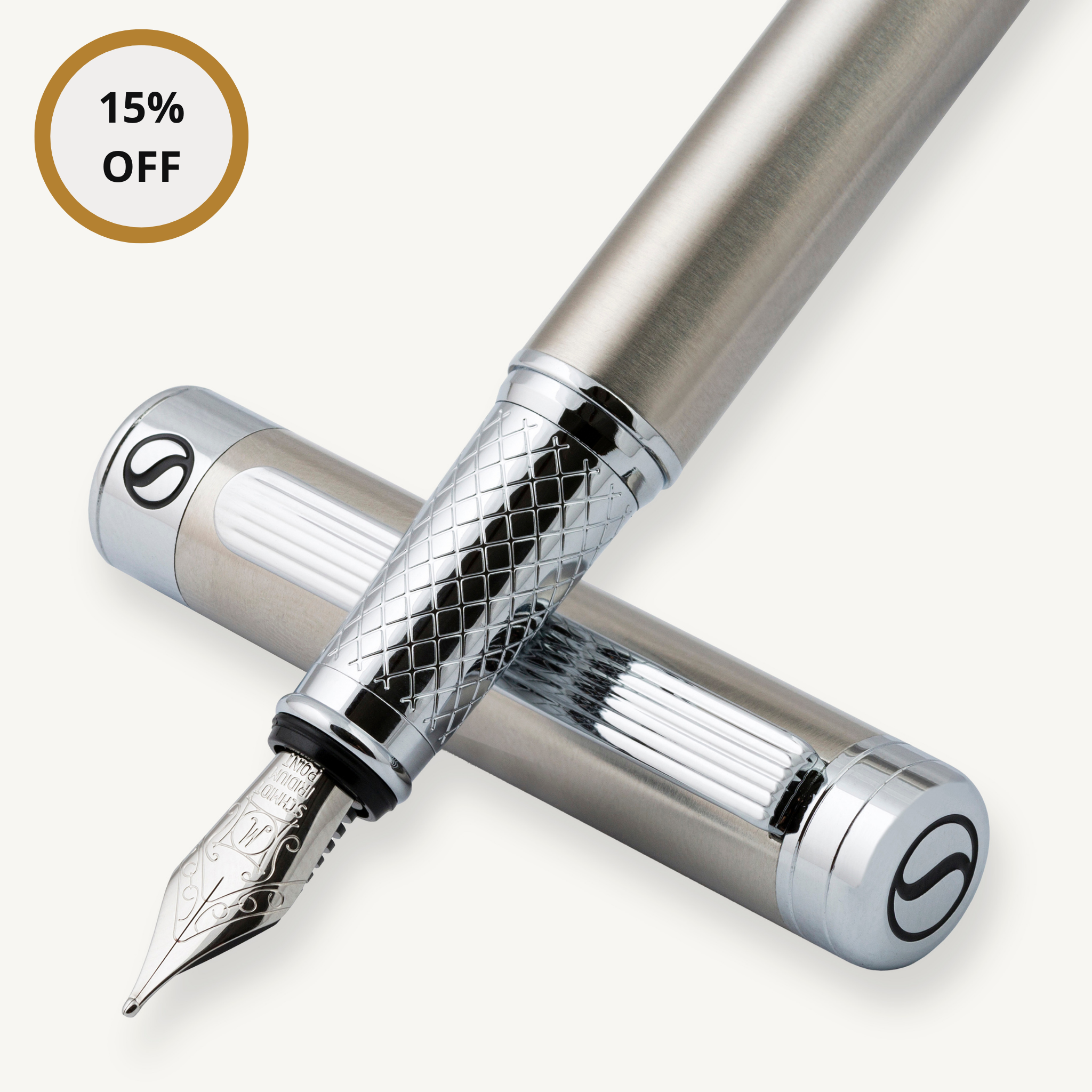 Classic Stainless Steel Fountain Pen - Fine Nib