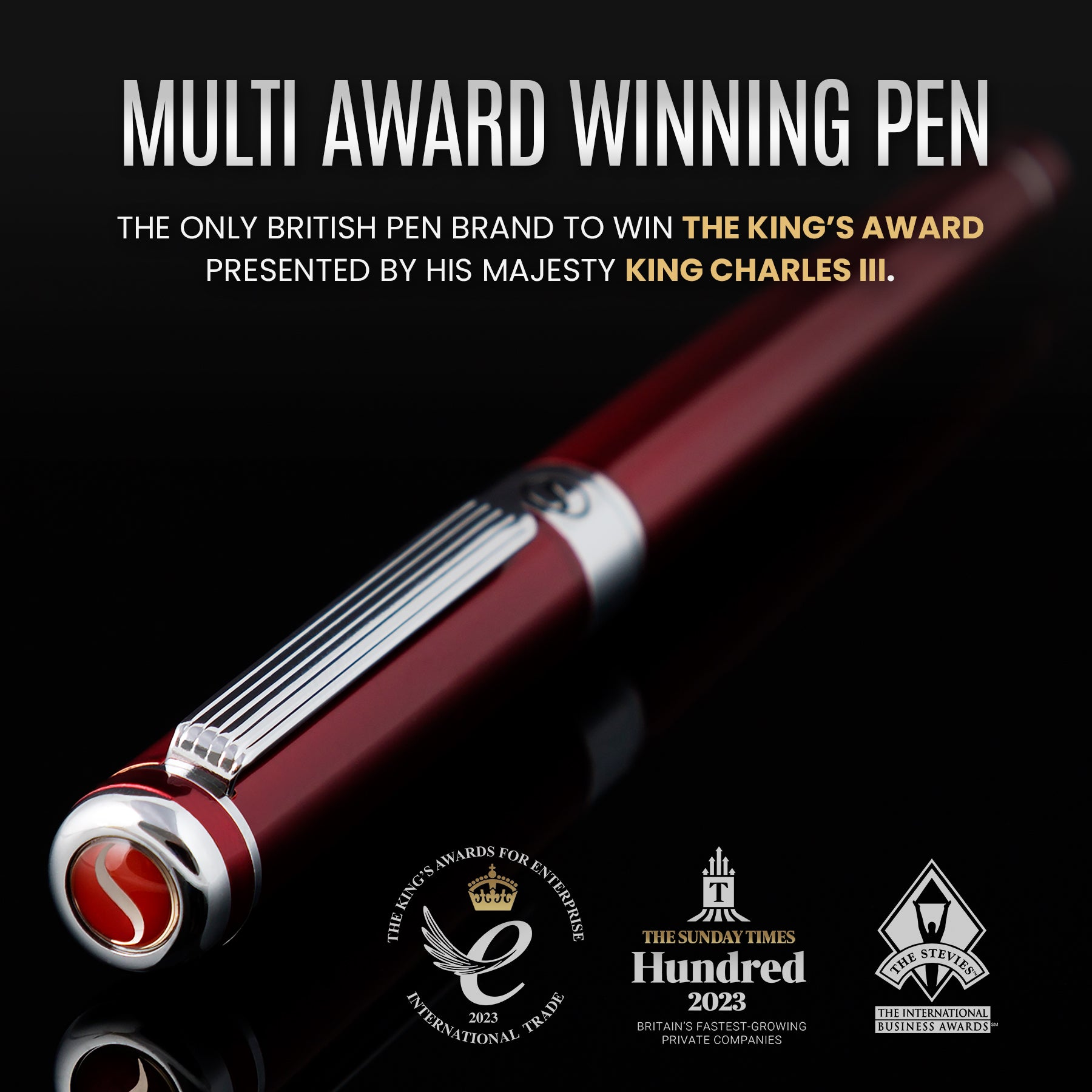 Scriveiner Classic Crimson Red fountain Pen - Fine Nib