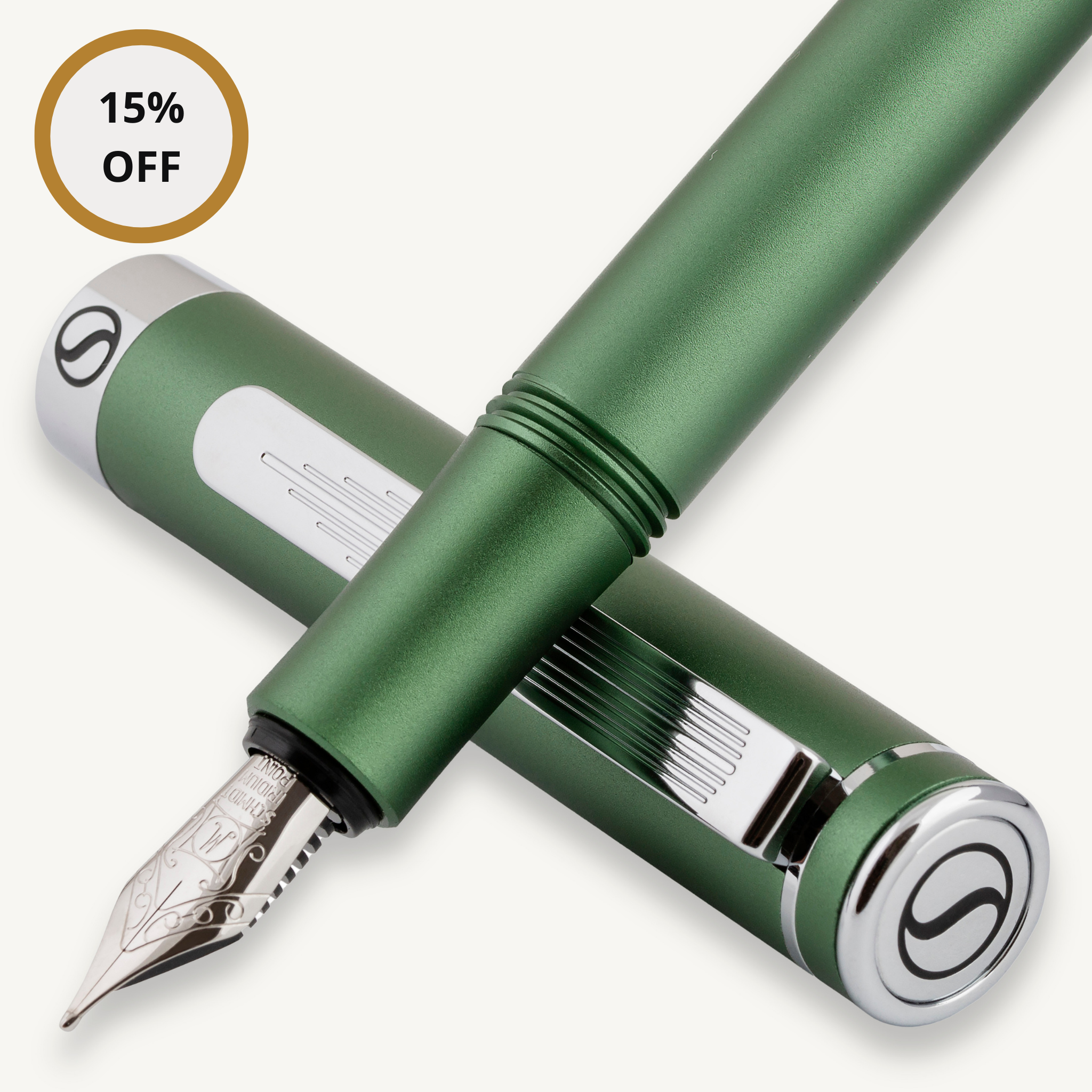 EDC Matt Green Fountain Pen - Medium Nib