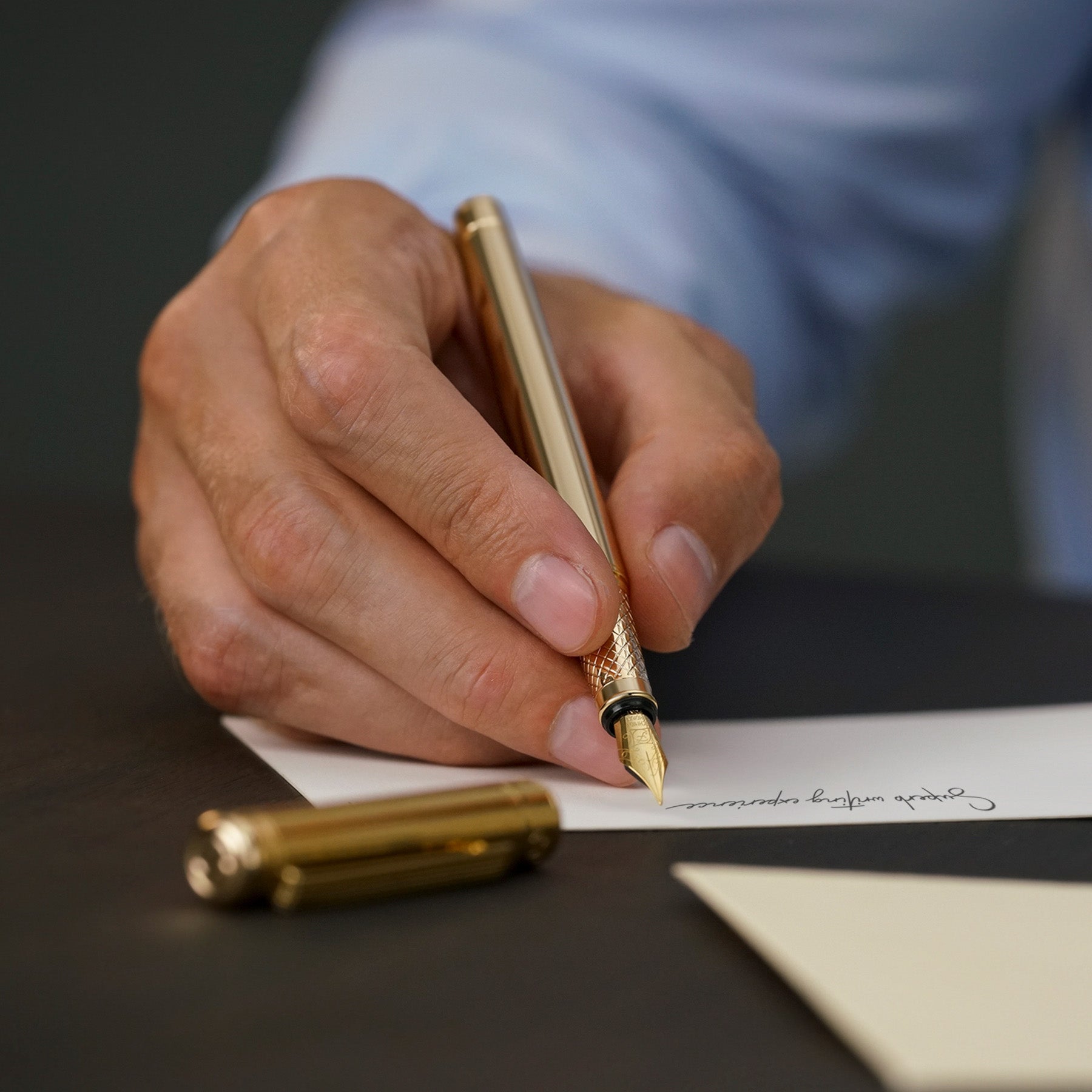 Scriveiner Classic Gold Fountain Pen - Medium Nib