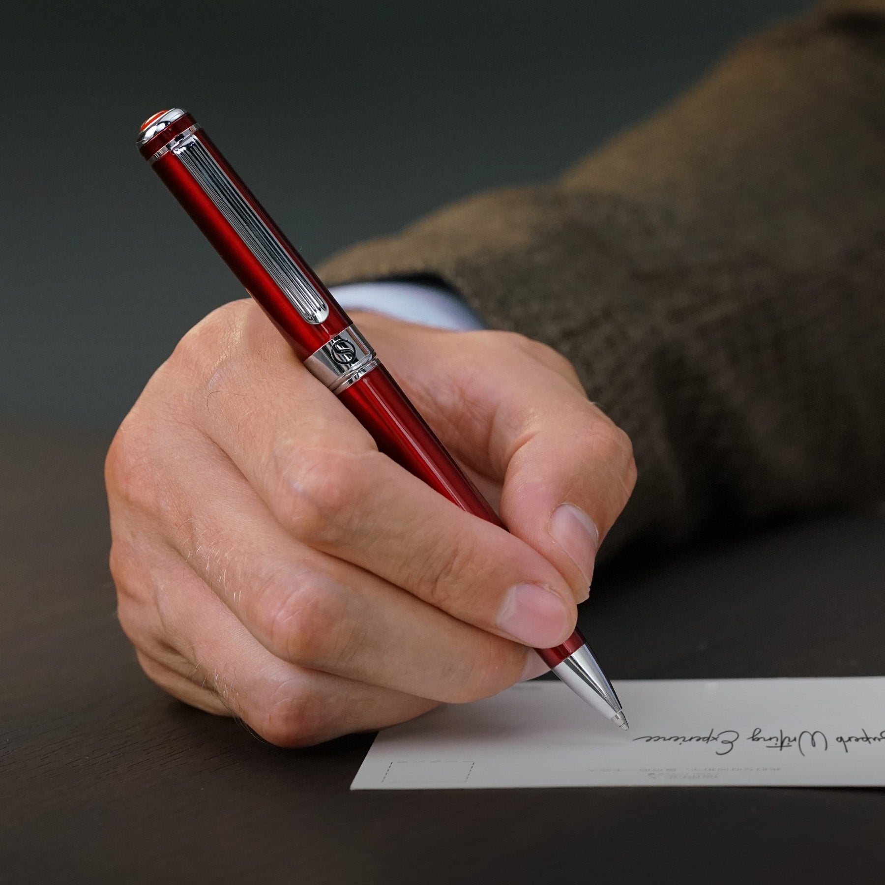 Scriveiner Classic Crimson Red Ballpoint Pen