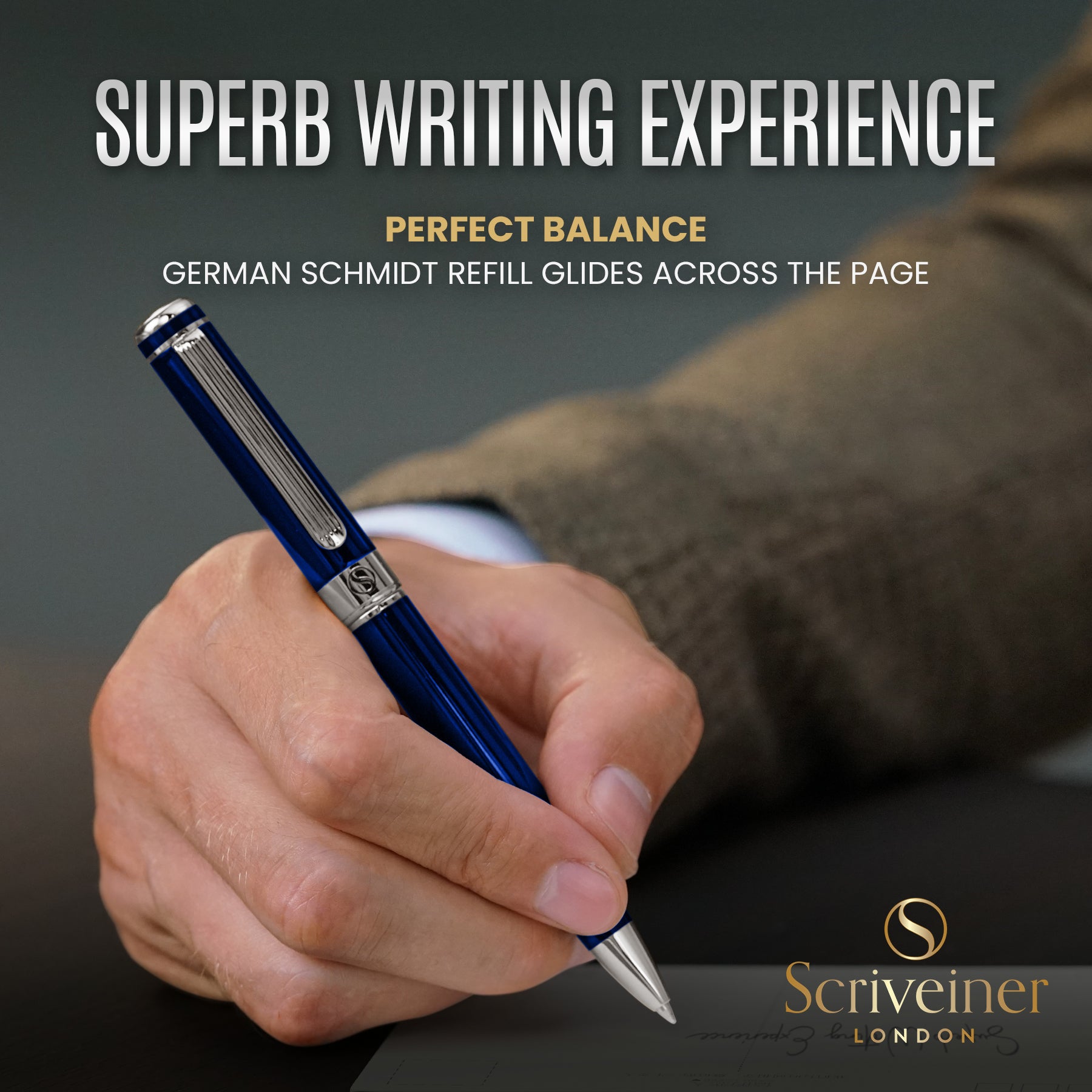 Scriveiner Classic Midnight Blue ballpoint Pen