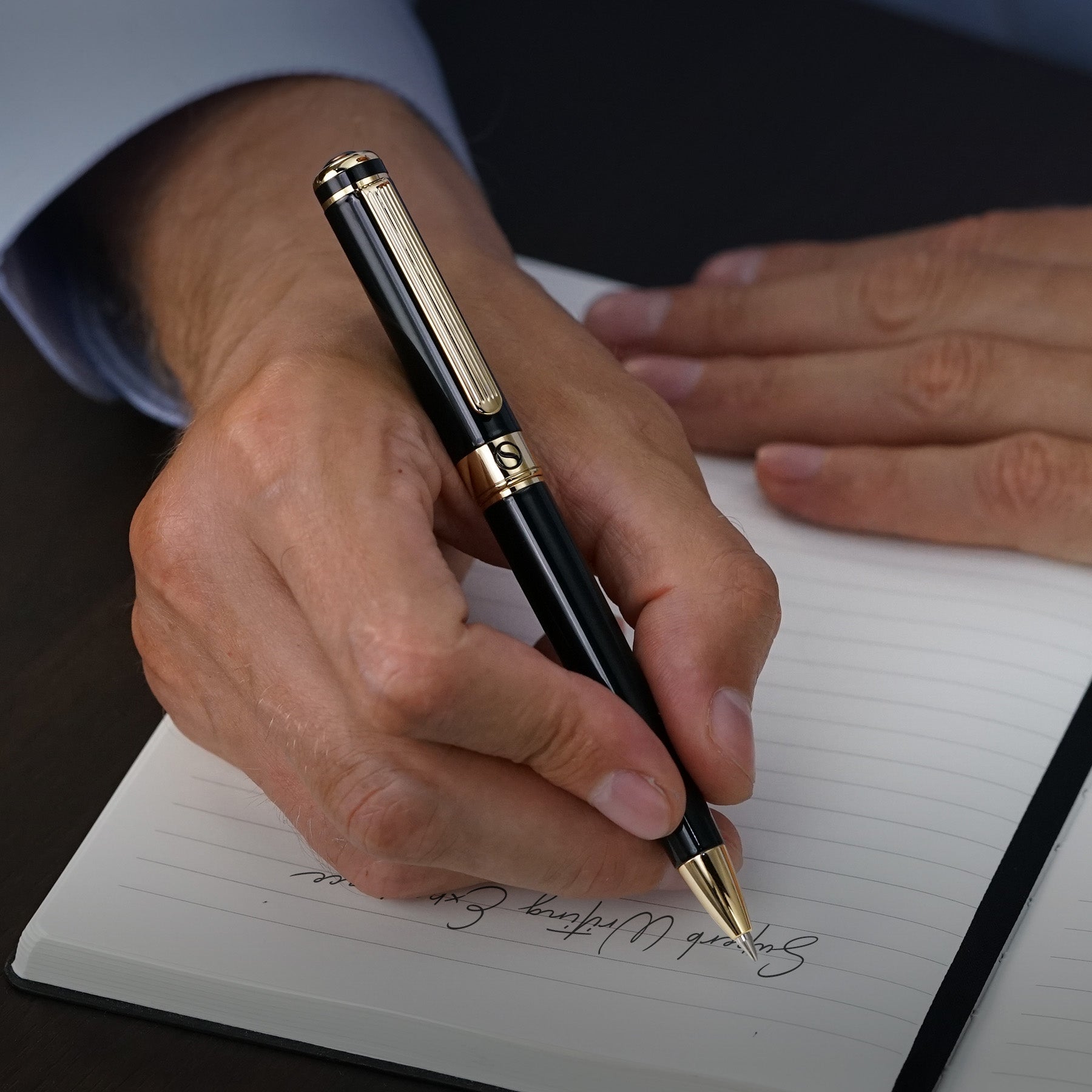 Scriveiner Classic Black Lacquer Ballpoint Pen