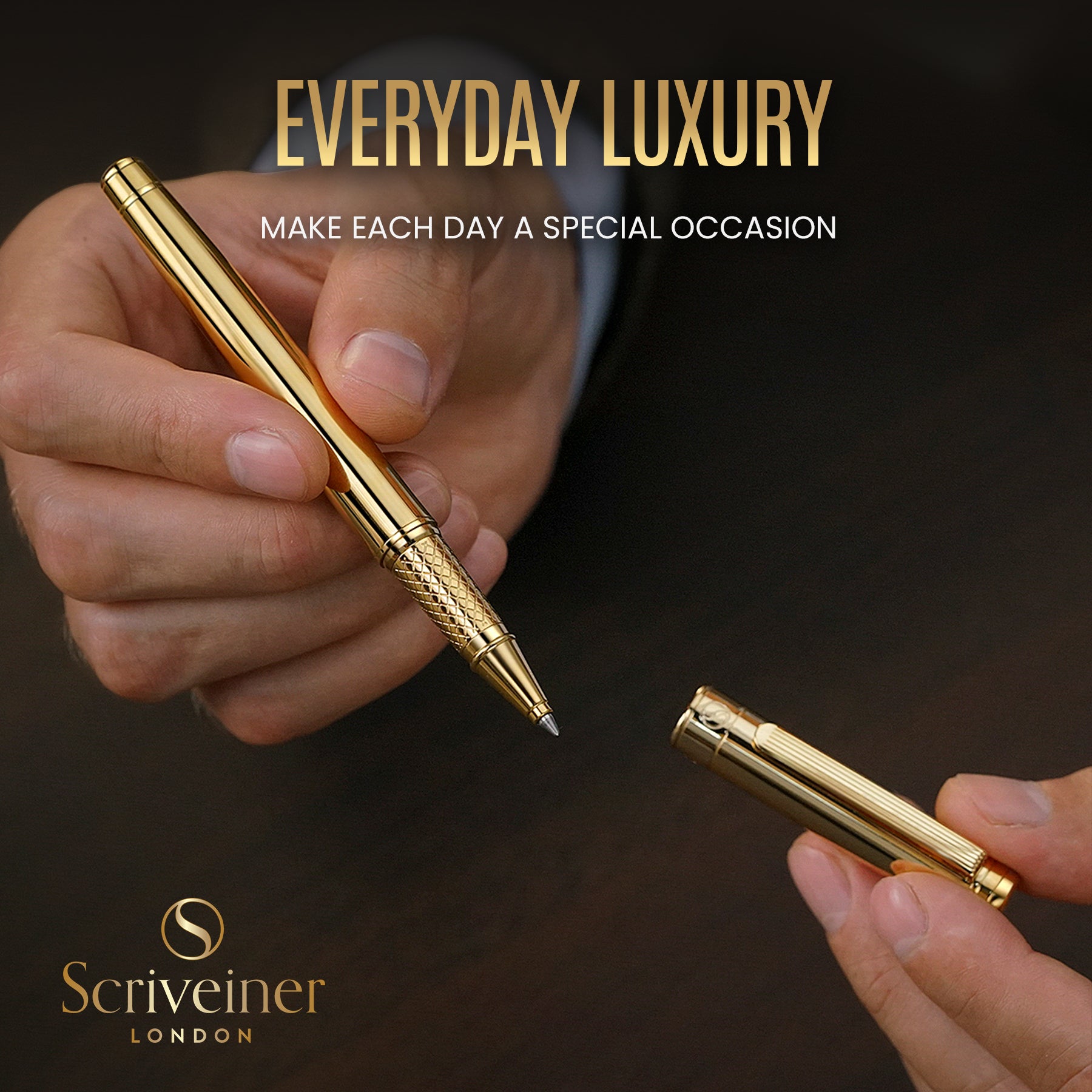 Scriveiner Classic Gold Rollerball Pen