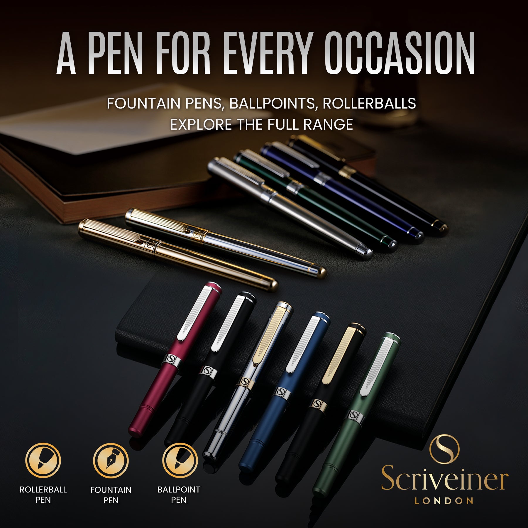 Scriveiner Classic British Racing Green Rollerball Pen