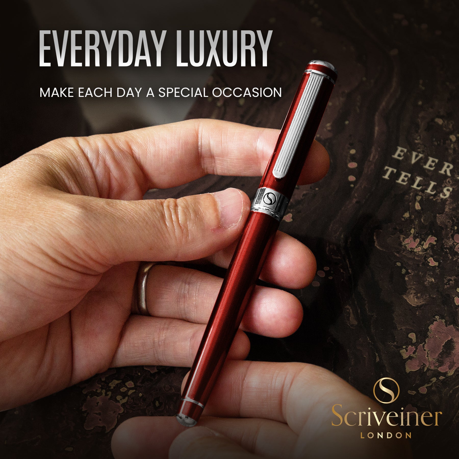 Scriveiner Classic Crimson Red Rollerball Pen