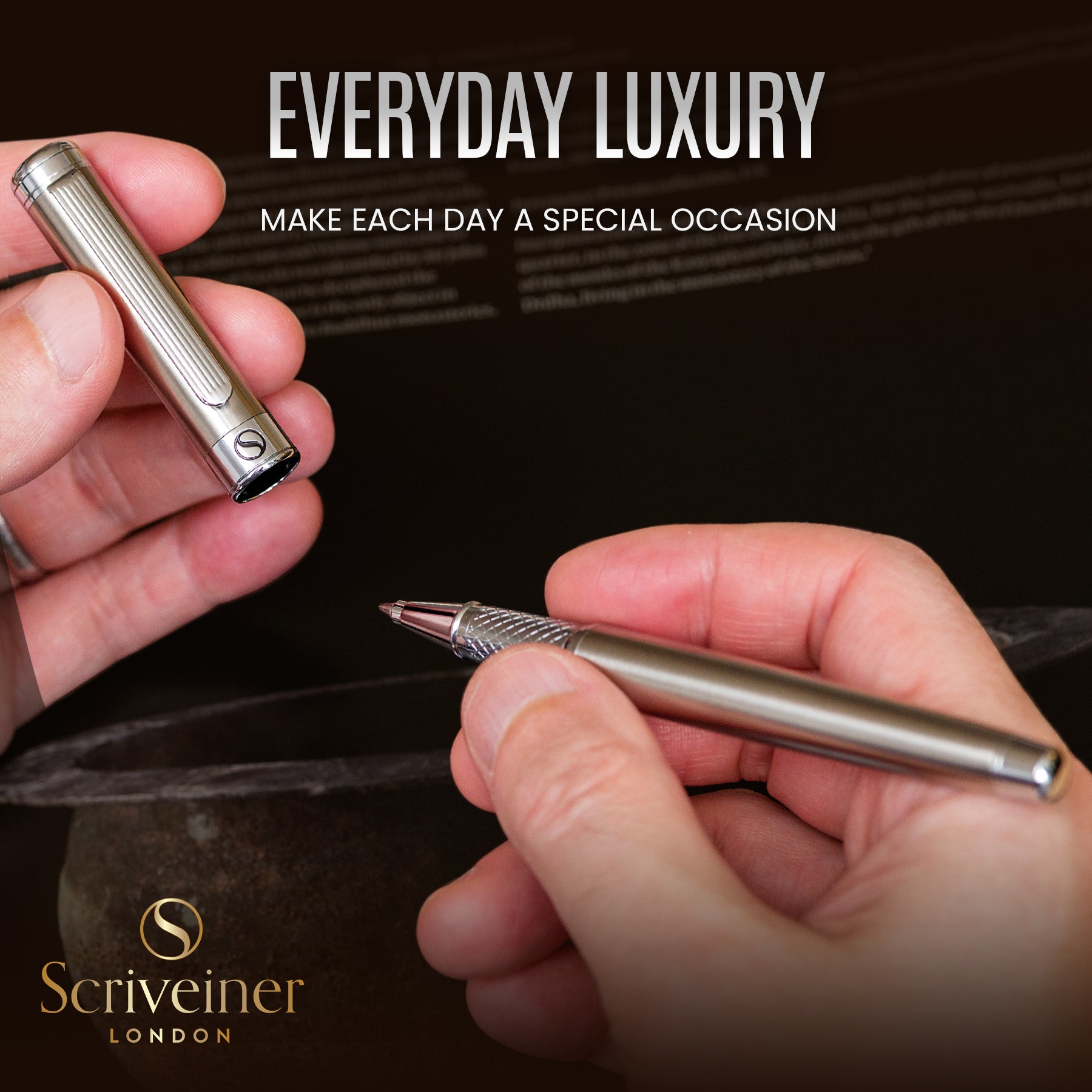 Scriveiner Classic Stainless Steel Rollerball Pen