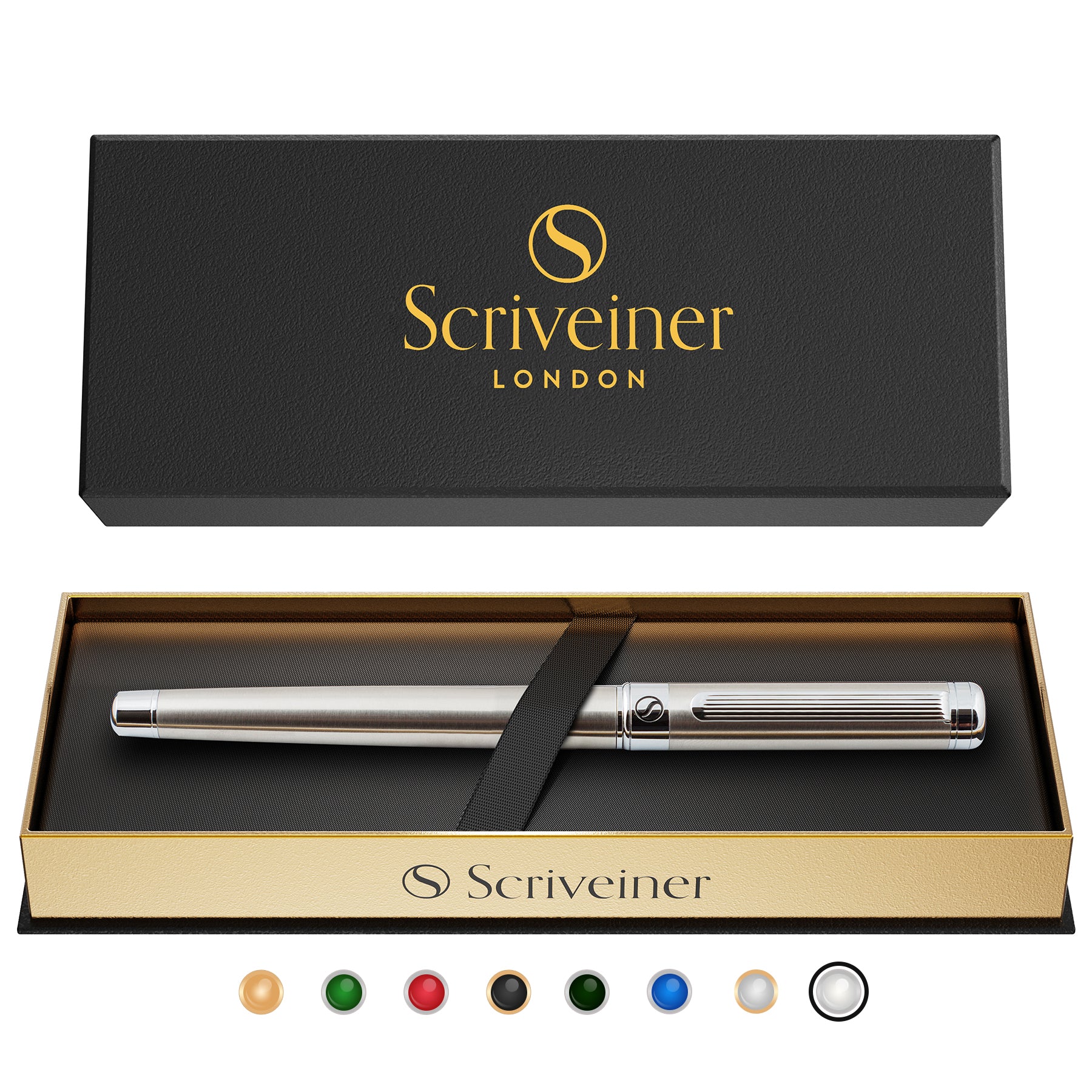 Scriveiner Classic Stainless Steel Rollerball Pen